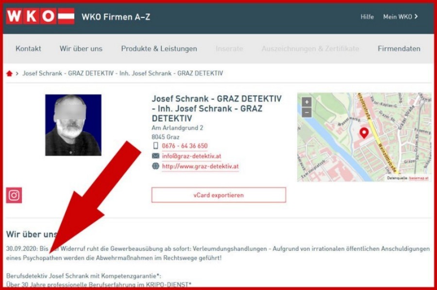 Detektiv Josef Schrank - Arland Detektei