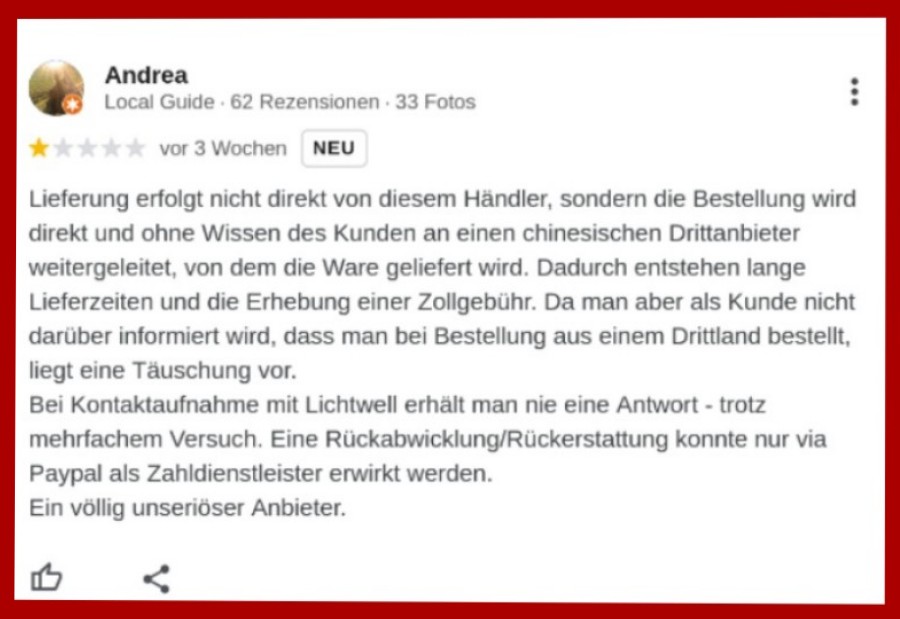 Lichtwell Erfahrungen Bewertungen Rezensionen