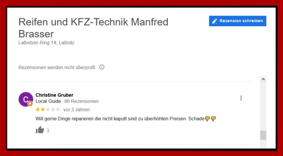 Brasser Reifen & Kfz-Technik Erfahrungen Bewertungen Rezensionen