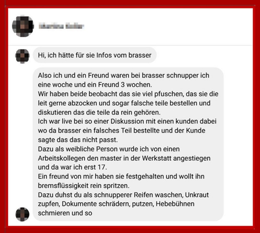 Brasser Reifen & Kfz-Technik Erfahrungen Bewertungen Rezensionen